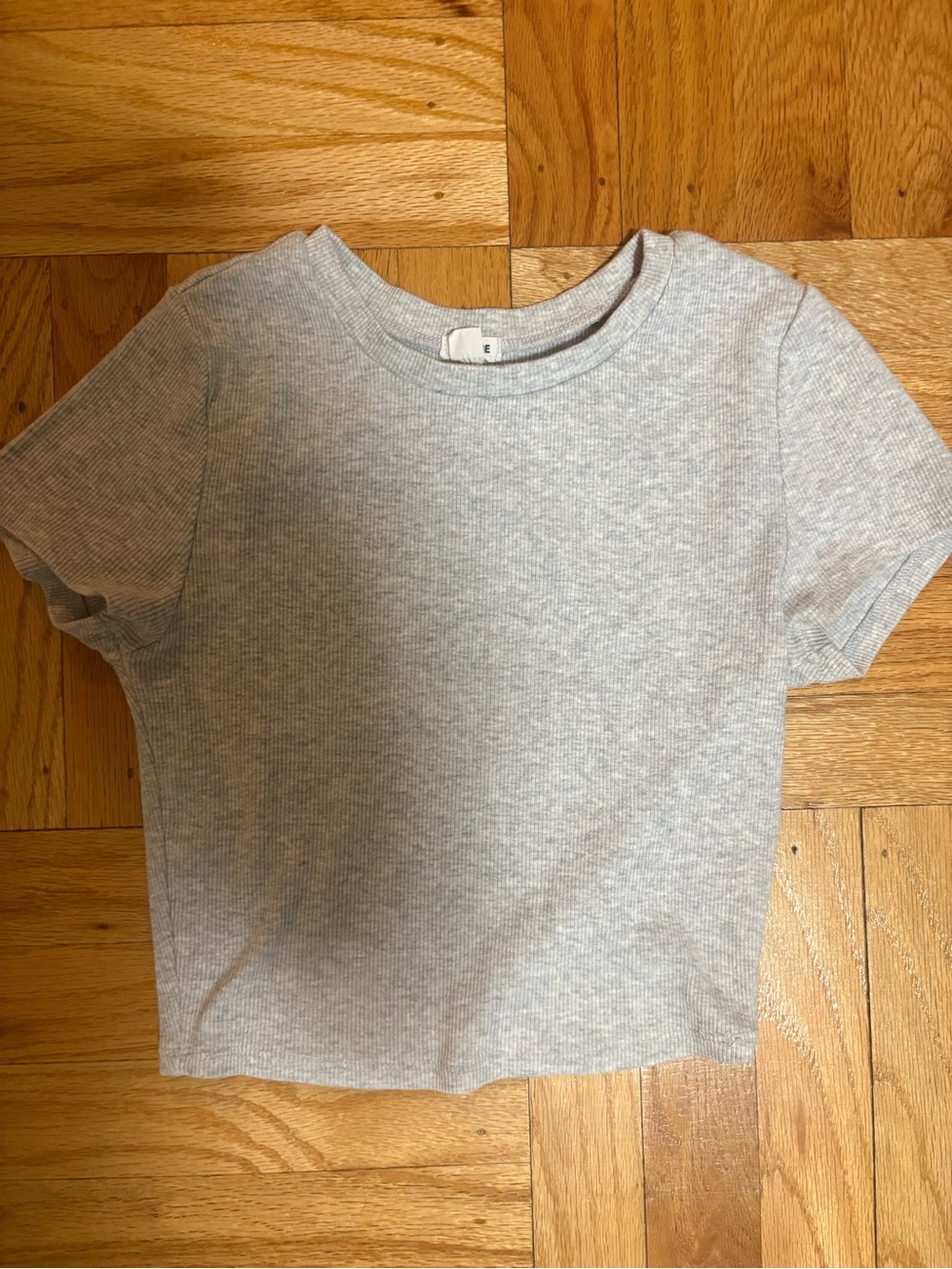 Garage Light Gray Ribbed Short Sleeve Tee